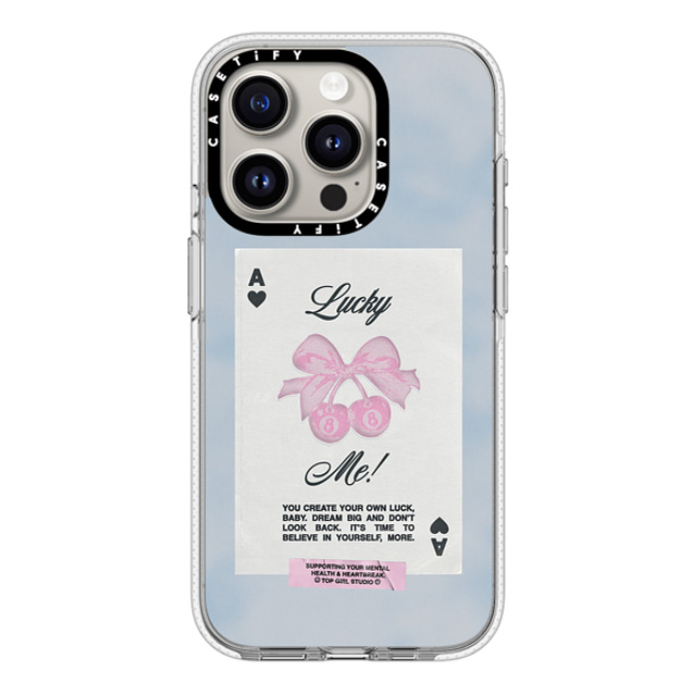 Top Girl Studio x CASETiFY iPhone 15 Pro ケース クリア クリア ケース MagSafe対応 Lucky Me