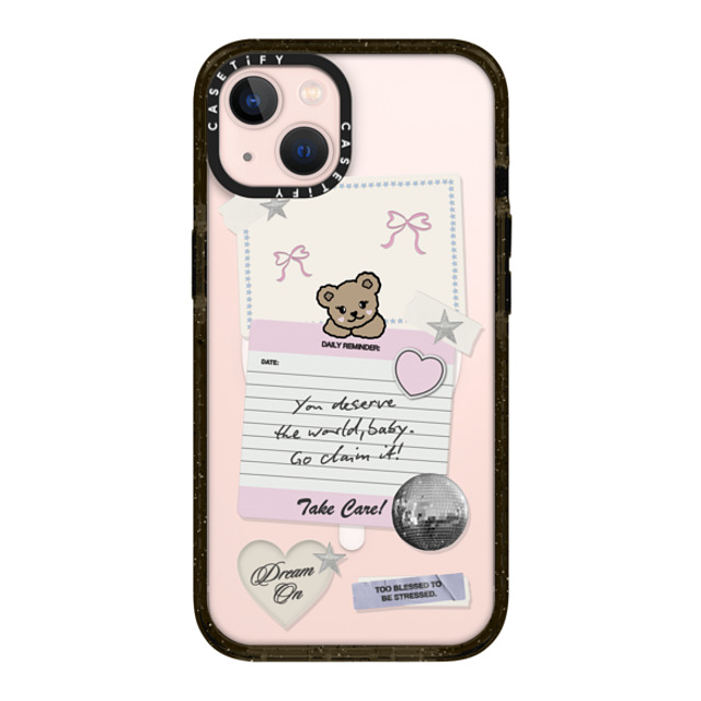 Top Girl Studio x CASETiFY iPhone 13 ケース ブラック インパクトケース MagSafe対応 Coquette Stickers