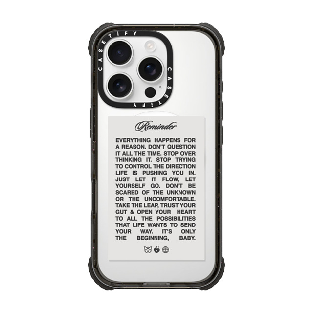 Top Girl Studio x CASETiFY iPhone 16 Pro Case Black ウルトラ インパクトケース MagSafe 対応 It's Only The Beginning, Baby Top Girl Studio x CASETiFY iPhone 16 Pro Case Black ウルトラ インパクトケース MagSafe 対応 It's Only The Beginning, Baby