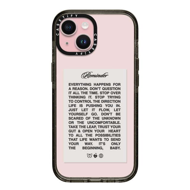 Top Girl Studio x CASETiFY iPhone 15 ケース ブラック インパクトケース It's Only The Beginning, Baby