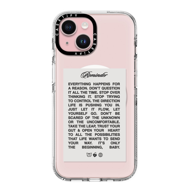 Top Girl Studio x CASETiFY iPhone 15 ケース クリア クリア ケース MagSafe対応 It's Only The Beginning, Baby