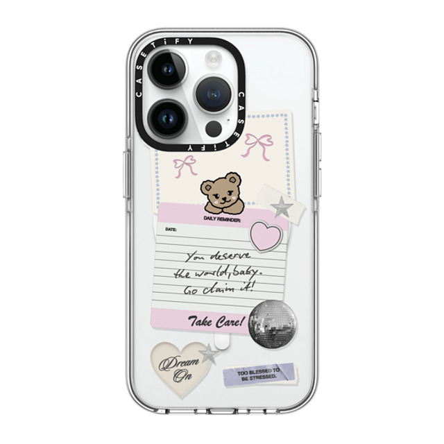 Top Girl Studio x CASETiFY iPhone 14 Pro ケース クリア クリア ケース MagSafe対応 Coquette Stickers