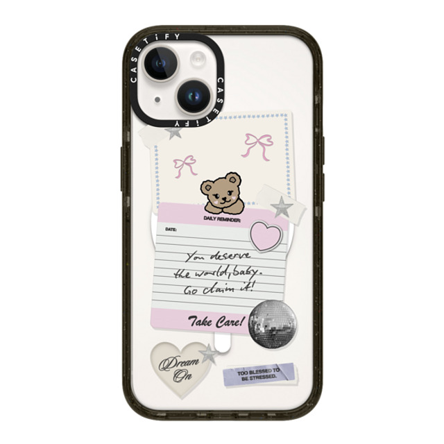 Top Girl Studio x CASETiFY iPhone 14 ケース ブラック インパクトケース MagSafe対応 Coquette Stickers