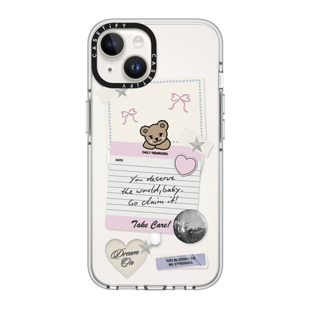 Top Girl Studio x CASETiFY iPhone 14 ケース クリア クリア ケース MagSafe対応 Coquette Stickers