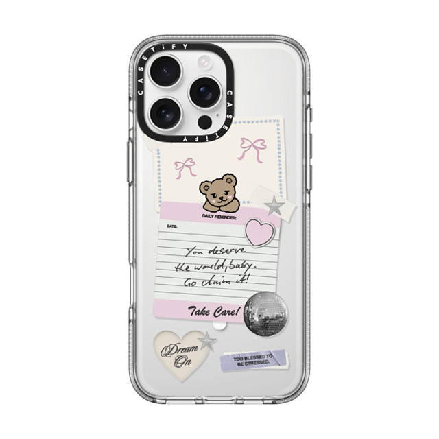 Top Girl Studio x CASETiFY iPhone 16 Pro Max ケース クリア クリア ケース MagSafe対応 Coquette Stickers