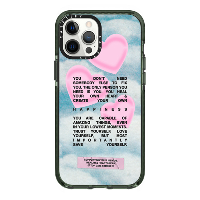 Top Girl Studio x CASETiFY iPhone 12 Pro Max Case Heart,Cloud Midnight Green インパクトケース Save yourself Mother's Day Top Girl Studio x CASETiFY iPhone 12 Pro Max Case Heart,Cloud Midnight Green インパクトケース Save yourself Mother's Day