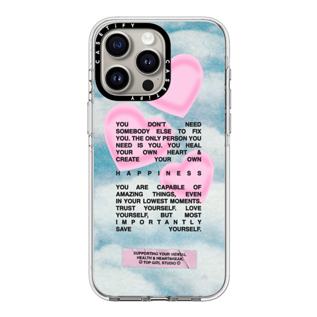 Top Girl Studio x CASETiFY iPhone 15 Pro Max ケース クリア クリア ケース MagSafe対応 Save yourself