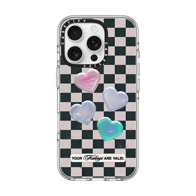 Top Girl Studio x CASETiFY iPhone 16 Pro ケース クリア クリア ケース MagSafe対応 Your Feelings Are Valid
