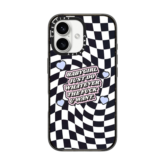 Top Girl Studio x CASETiFY iPhone 16 ケース Heart,Quote ブラック インパクトケース Babygirl Father's Day Top Girl Studio x CASETiFY iPhone 16 ケース Heart,Quote ブラック インパクトケース Babygirl Father's Day