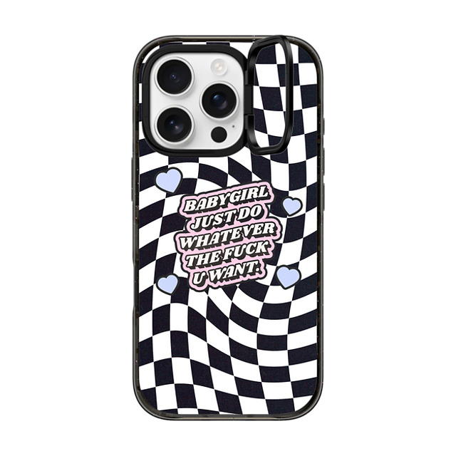 Top Girl Studio x CASETiFY iPhone 16 Pro ケース Heart,Quote ブラック インパクトリングスタンドケース MagSafe対応 Babygirl Father's Day Top Girl Studio x CASETiFY iPhone 16 Pro ケース Heart,Quote ブラック インパクトリングスタンドケース MagSafe対応 Babygirl Father's Day