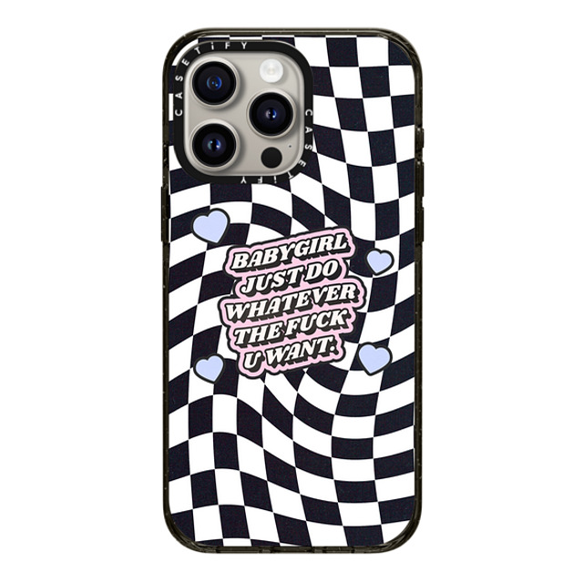 Top Girl Studio x CASETiFY iPhone 15 Pro Max ケース Heart,Quote ブラック インパクトケース MagSafe対応 Babygirl Father's Day Top Girl Studio x CASETiFY iPhone 15 Pro Max ケース Heart,Quote ブラック インパクトケース MagSafe対応 Babygirl Father's Day