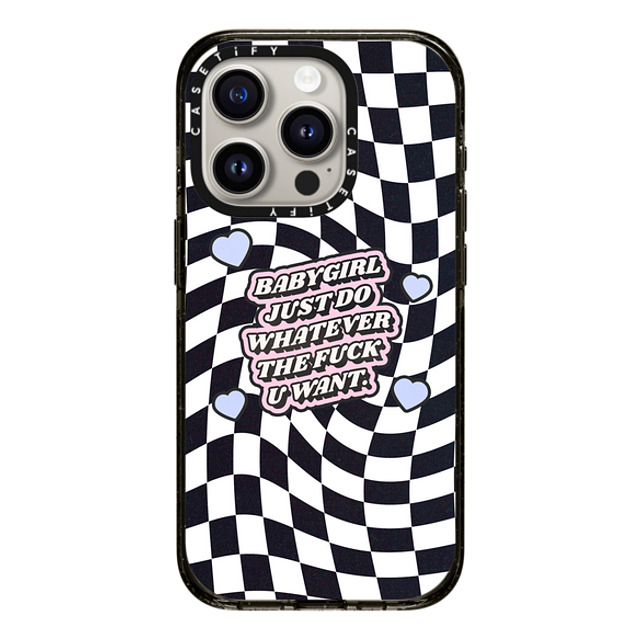 Top Girl Studio x CASETiFY iPhone 15 Pro ケース Heart,Quote ブラック インパクトケース MagSafe対応 Babygirl Father's Day Top Girl Studio x CASETiFY iPhone 15 Pro ケース Heart,Quote ブラック インパクトケース MagSafe対応 Babygirl Father's Day