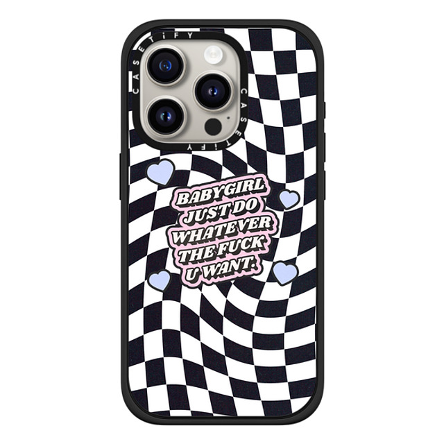 Top Girl Studio x CASETiFY iPhone 15 Pro ケース Heart,Quote マットブラック インパクトケース MagSafe対応 Babygirl Mother's Day Top Girl Studio x CASETiFY iPhone 15 Pro ケース Heart,Quote マットブラック インパクトケース MagSafe対応 Babygirl Mother's Day