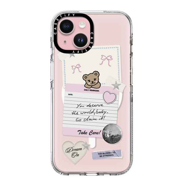 Top Girl Studio x CASETiFY iPhone 15 ケース クリア クリア ケース MagSafe対応 Coquette Stickers