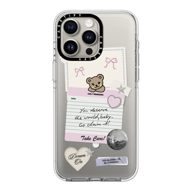 Top Girl Studio x CASETiFY iPhone 15 Pro Max ケース クリア クリア ケース MagSafe対応 Coquette Stickers