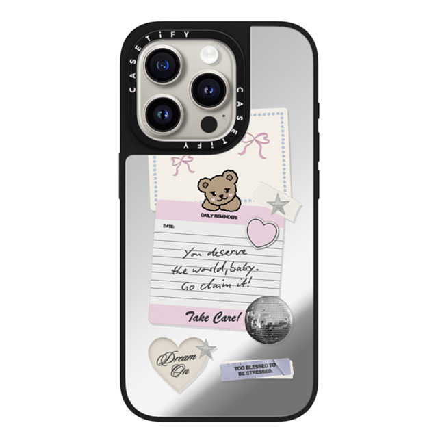 Top Girl Studio x CASETiFY iPhone 15 Pro Case Silver on Black ミラーケース MagSafe対応 Coquette Stickers Top Girl Studio x CASETiFY iPhone 15 Pro Case Silver on Black ミラーケース MagSafe対応 Coquette Stickers