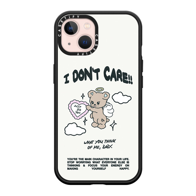 Top Girl Studio x CASETiFY iPhone 13 ケース マットブラック インパクトケース MagSafe対応 Angel Bear