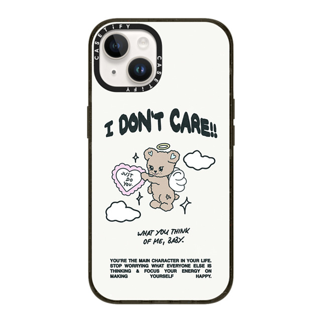 Top Girl Studio x CASETiFY iPhone 14 ケース ブラック インパクトケース MagSafe対応 Angel Bear