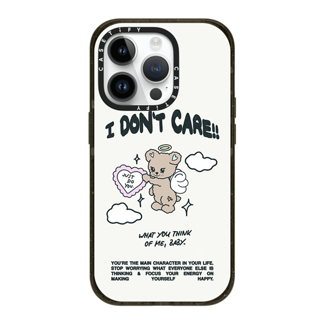 Top Girl Studio x CASETiFY iPhone 14 Pro ケース ブラック インパクトケース MagSafe対応 Angel Bear