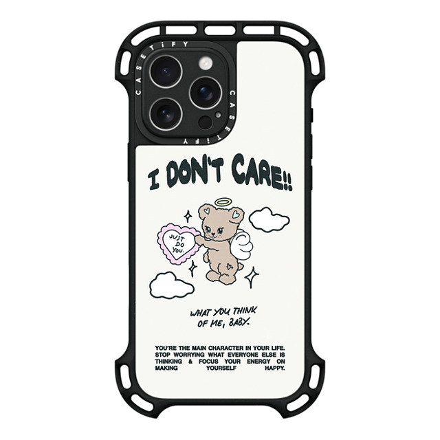 Top Girl Studio x CASETiFY iPhone 16 Pro Max ケース ブラック ウルトラ バウンスケース MagSafe対応 Angel Bear