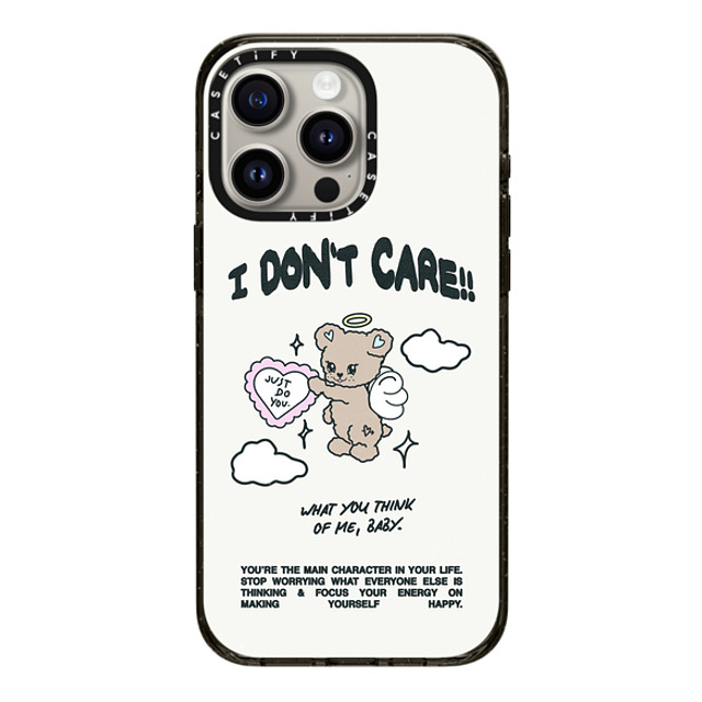 Top Girl Studio x CASETiFY iPhone 15 Pro Max ケース ブラック インパクトケース Angel Bear