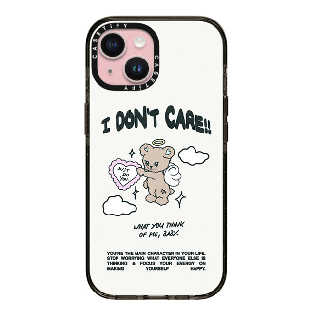 Top Girl Studio x CASETiFY iPhone 15 ケース ブラック インパクトケース Angel Bear