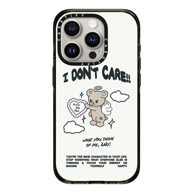 Top Girl Studio x CASETiFY iPhone 15 Pro ケース ブラック インパクトケース Angel Bear