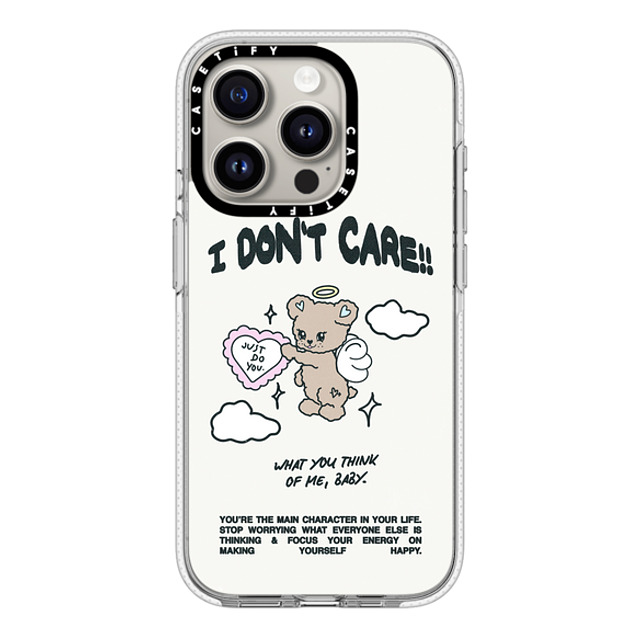 Top Girl Studio x CASETiFY iPhone 15 Pro ケース クリア クリア ケース MagSafe対応 Angel Bear