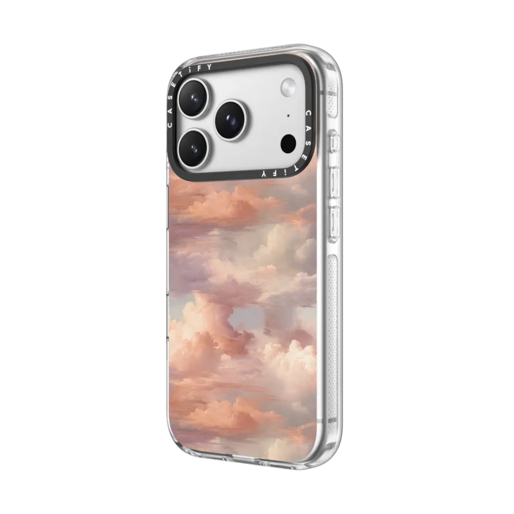 Impact Clear iPhone 17 Pro Max Case MagSafe Compatible - Oil Painting Dreamy Clouds Sunset Pattern 1