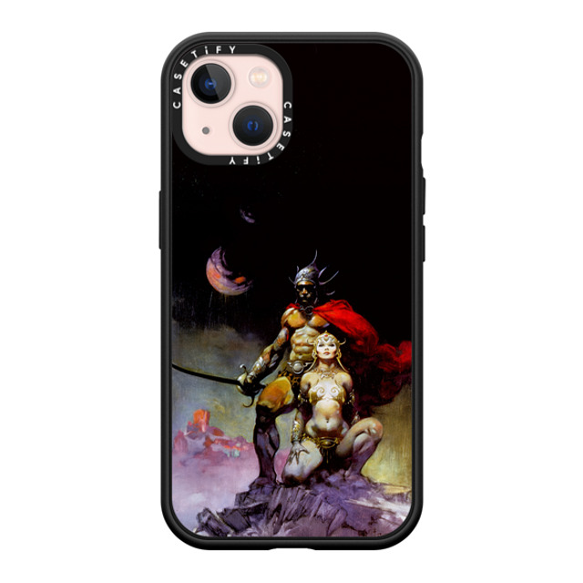 Frazetta Girls x CASETiFY iPhone 13 ケース マットブラック インパクトケース MagSafe対応 Mastermind of Mars by Frazetta Girls