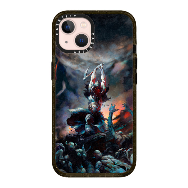 Frazetta Girls x CASETiFY iPhone 13 ケース ブラック インパクトケース Death Dealer II by Frazetta Girls