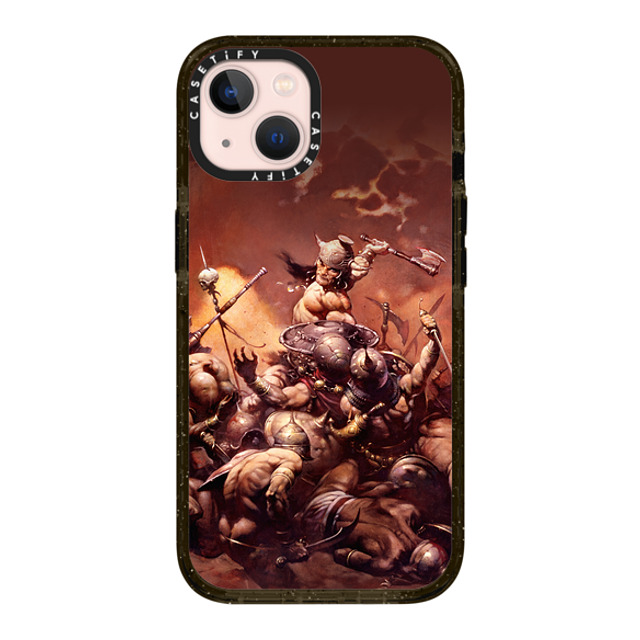 Frazetta Girls x CASETiFY iPhone 13 ケース ブラック インパクトケース MagSafe対応 Conan The Destroyer by Frazetta Girls