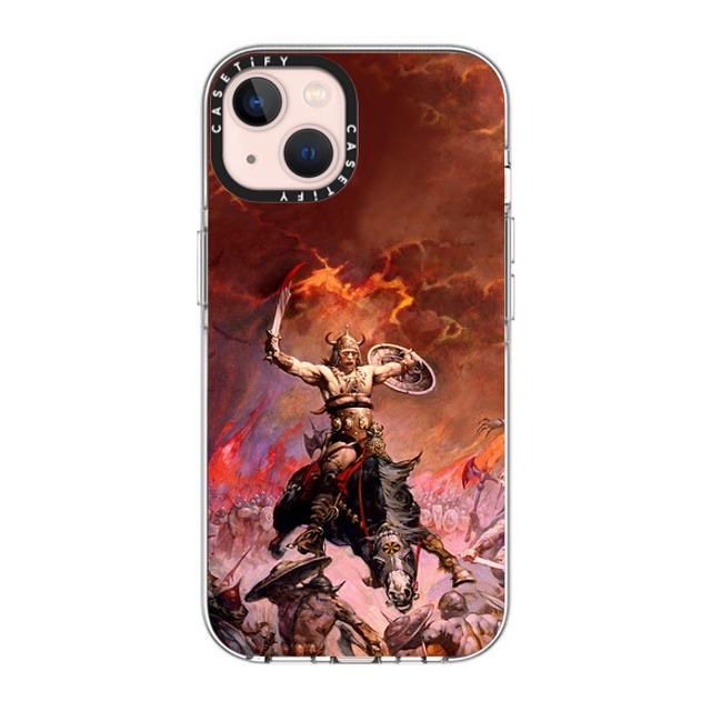 Frazetta Girls x CASETiFY iPhone 13 ケース クリア クリア ケース MagSafe対応 Conan The Conqueror by Frazetta Girls