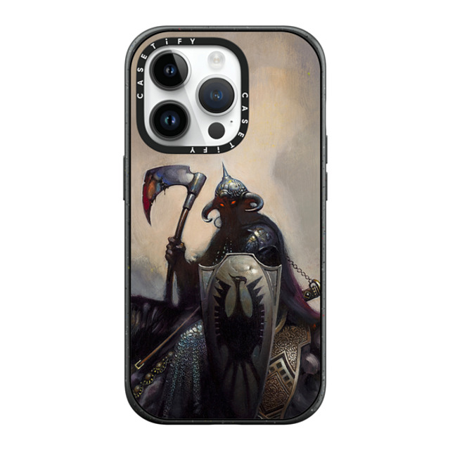 Frazetta Girls x CASETiFY iPhone 14 Pro ケース マットブラック インパクトケース MagSafe対応 Death Dealer I by Frazetta Girls