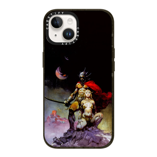 Frazetta Girls x CASETiFY iPhone 14 ケース ブラック インパクトケース Mastermind of Mars by Frazetta Girls