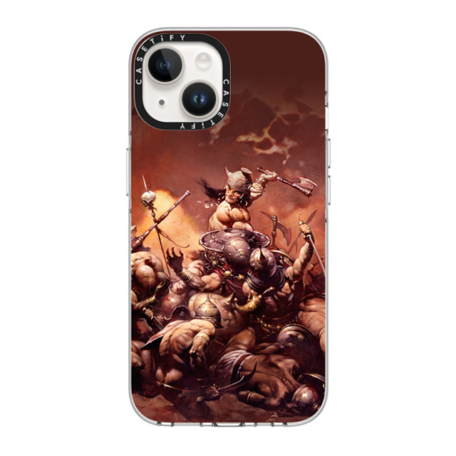 Frazetta Girls x CASETiFY iPhone 14 ケース クリア クリア ケース MagSafe対応 Conan The Destroyer by Frazetta Girls