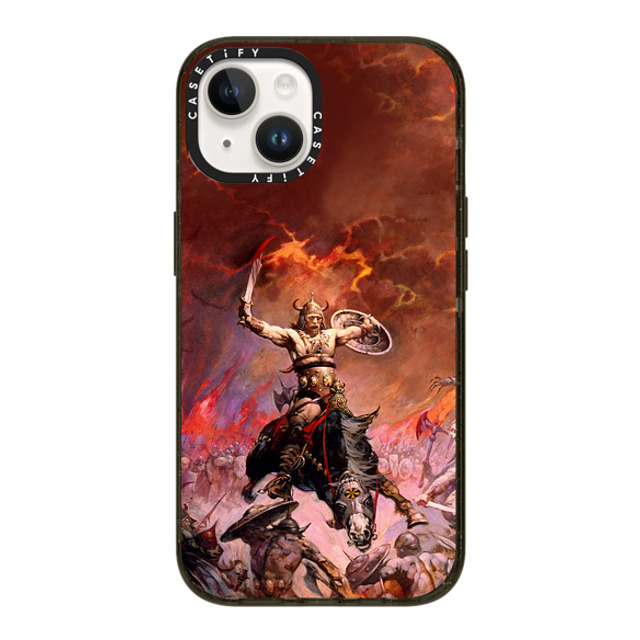 Frazetta Girls x CASETiFY iPhone 14 ケース ブラック インパクトケース Conan The Conqueror by Frazetta Girls