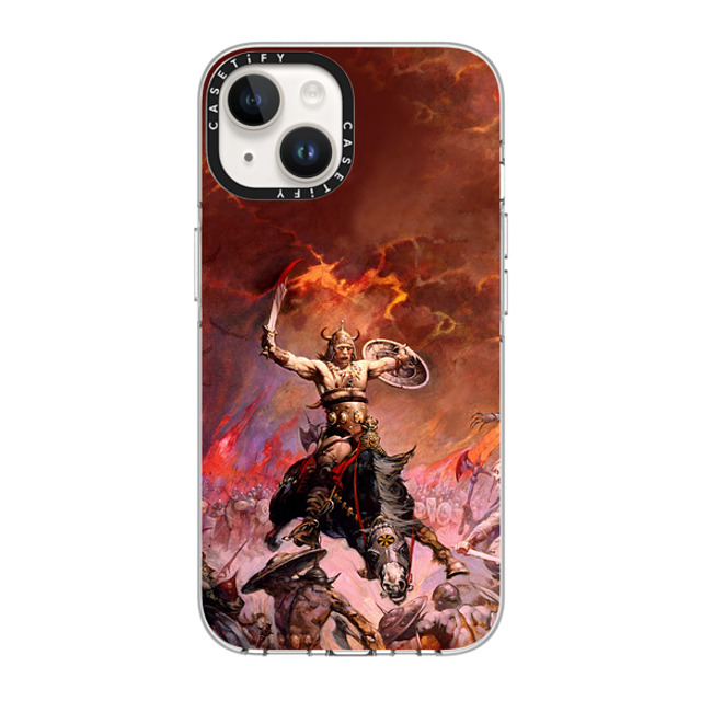 Frazetta Girls x CASETiFY iPhone 14 ケース クリア クリア ケース MagSafe対応 Conan The Conqueror by Frazetta Girls