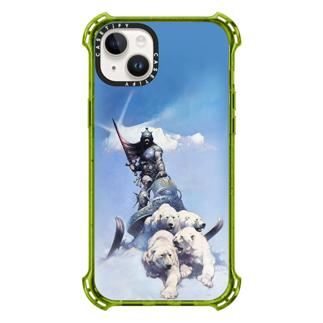 Frazetta Girls x CASETiFY iPhone 14 Plus Case Kiwi バウンスケース Silver Warrior by Frazetta Girls Frazetta Girls x CASETiFY iPhone 14 Plus Case Kiwi バウンスケース Silver Warrior by Frazetta Girls