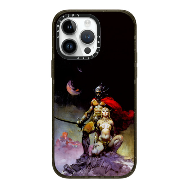 Frazetta Girls x CASETiFY iPhone 14 Pro Max ケース ブラック インパクトケース MagSafe対応 Mastermind of Mars by Frazetta Girls