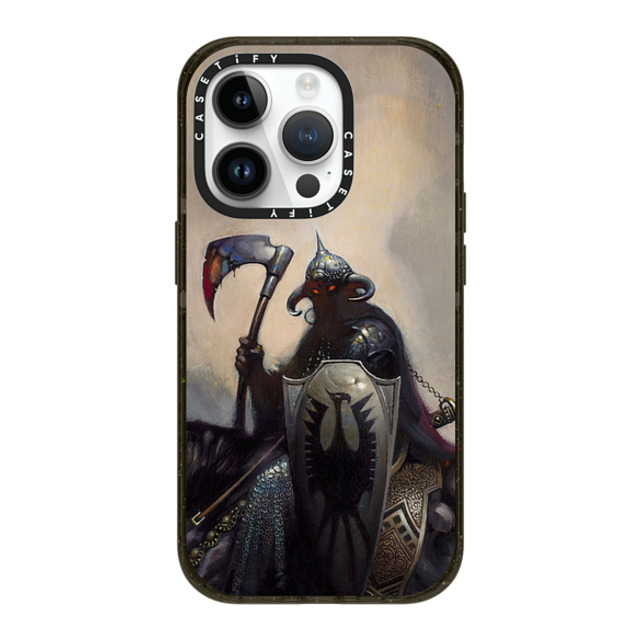 Frazetta Girls x CASETiFY iPhone 14 Pro ケース ブラック インパクトケース MagSafe対応 Death Dealer I by Frazetta Girls