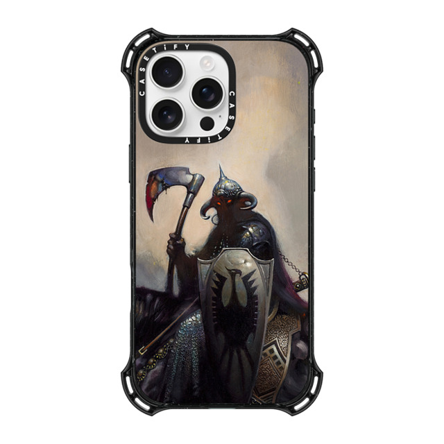 Frazetta Girls x CASETiFY iPhone 16 Pro Max ケース ブラック バウンスケース Death Dealer I by Frazetta Girls