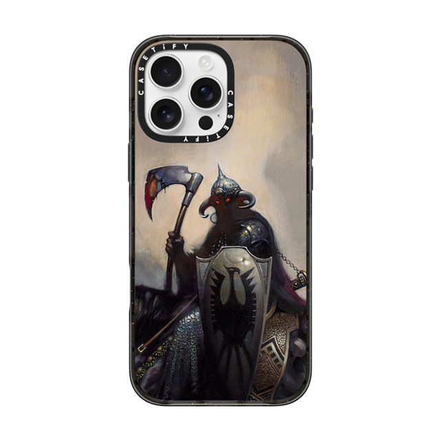 Frazetta Girls x CASETiFY iPhone 16 Pro Max ケース ブラック インパクトケース MagSafe対応 Death Dealer I by Frazetta Girls