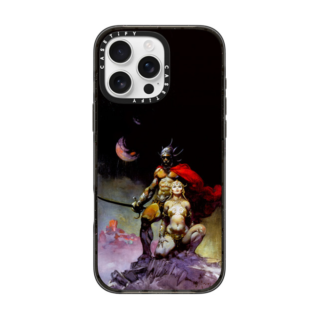 Frazetta Girls x CASETiFY iPhone 16 Pro Max ケース ブラック インパクトケース Mastermind of Mars by Frazetta Girls