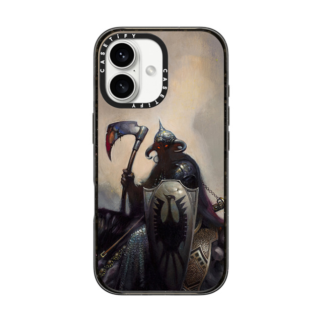 Frazetta Girls x CASETiFY iPhone 16 ケース ブラック インパクトケース MagSafe対応 Death Dealer I by Frazetta Girls