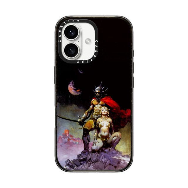 Frazetta Girls x CASETiFY iPhone 16 ケース ブラック インパクトケース MagSafe対応 Mastermind of Mars by Frazetta Girls