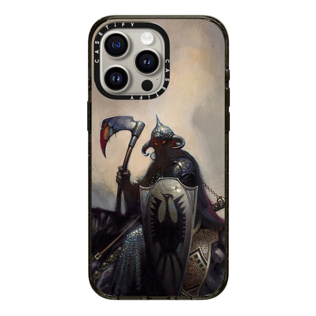 Frazetta Girls x CASETiFY iPhone 15 Pro Max ケース ブラック インパクトケース Death Dealer I by Frazetta Girls