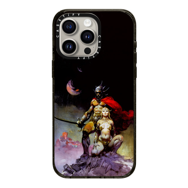 Frazetta Girls x CASETiFY iPhone 15 Pro Max ケース ブラック インパクトケース MagSafe対応 Mastermind of Mars by Frazetta Girls