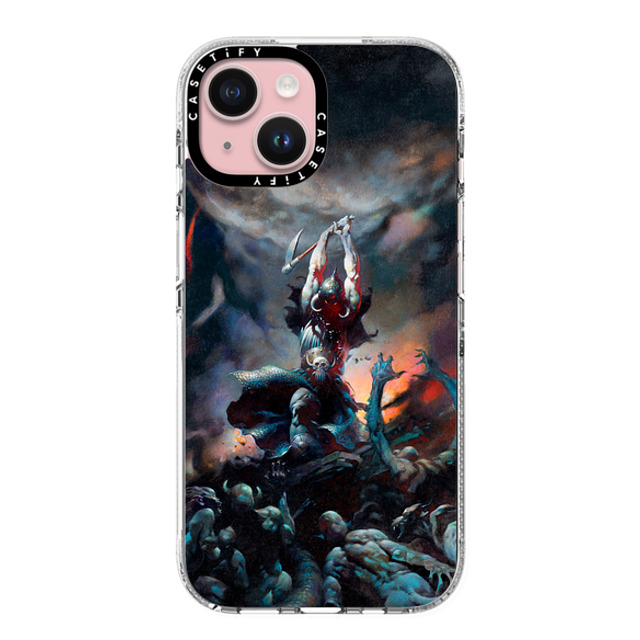 Frazetta Girls x CASETiFY iPhone 15 ケース クリア クリア ケース MagSafe対応 Death Dealer II by Frazetta Girls