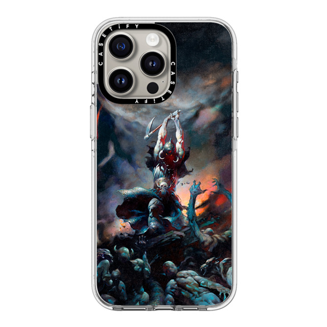 Frazetta Girls x CASETiFY iPhone 15 Pro Max ケース クリア クリア ケース MagSafe対応 Death Dealer II by Frazetta Girls